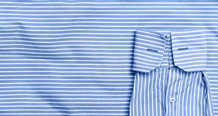 Classic Blue colored fabric texture. Concept of color of 2020の写真素材