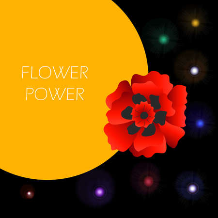 Flower Power Template Posterのイラスト素材