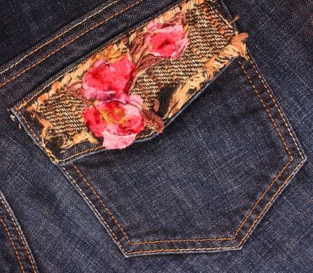 fashion denim pocketの写真素材