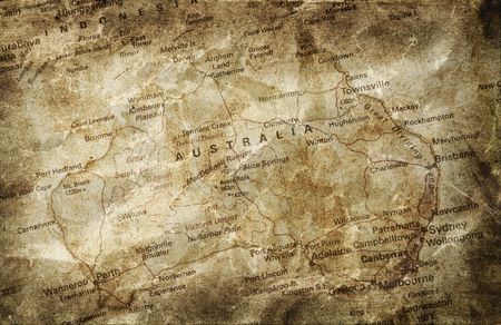 Old map of Australia