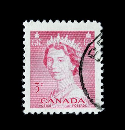 post stamp with portrait of Elizabeth llのeditorial素材