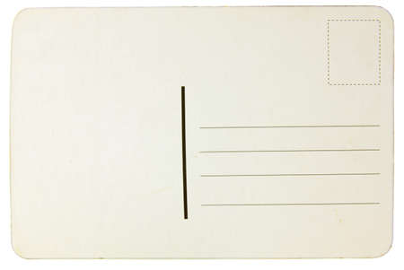 Reverse side of an ancient postcard .の写真素材