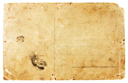 rear view of an old post cardの写真素材