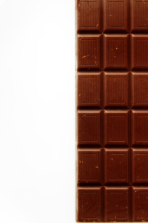 chocolate bar isolated on white backgroundの写真素材