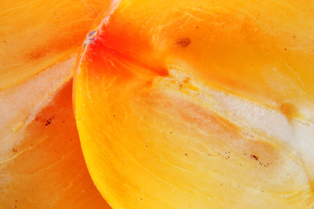 ripe sweet persimmon close up. selective focusの写真素材
