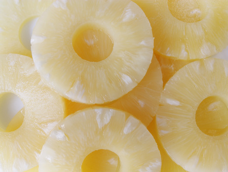 canned pineapple ringsの写真素材