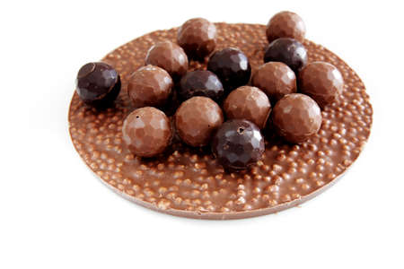 chocolate isolated  on white backgroundの写真素材