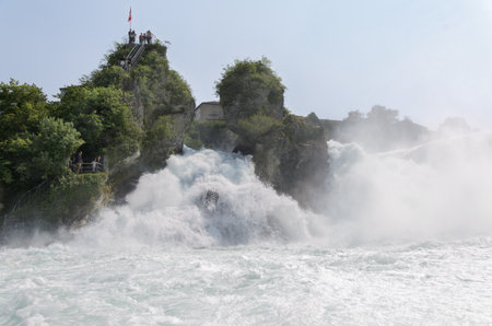 Rhine Falls Switzerland Massive Powerful Summer Flow. 09. Juli 2025の写真素材