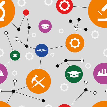 Seamless Vector Pattern - Labor and Educationのイラスト素材