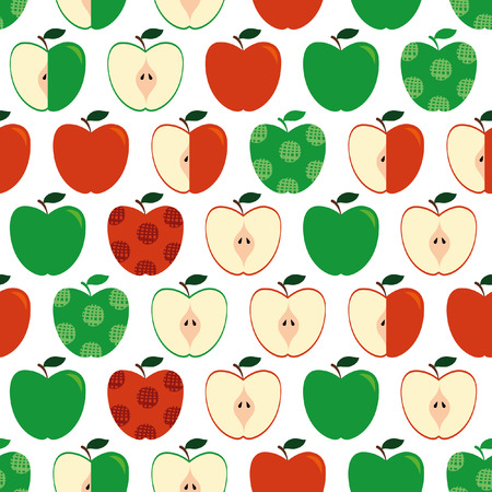 Apple Seamless Vector Patternのイラスト素材
