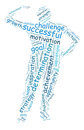 Words illustration of the concept of success and determinationの写真素材