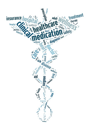 Word illustration of medical profession concept over white backgroundの写真素材