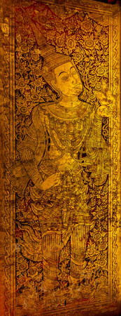 Thailand Northern Door in Wat Phra Singh, Chiang Mai
