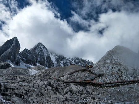 Jade Dragon Snow Mountain, lijiang,Yunnan,Chinaの写真素材