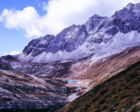Mountain landscape in the Cordillera Huayhuash, Peruの写真素材