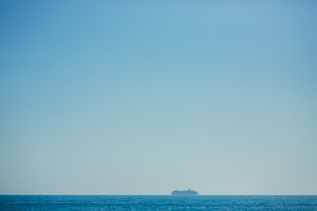 Big cruise ship in the Adriatic near Montenegro.の写真素材