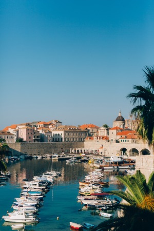 Dubrovnik Old Town, Croatia. Inside the city, views of streets and houses. Photos inside the city.の写真素材