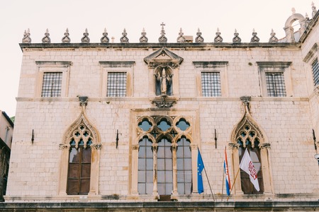 Dubrovnik Old Town, Croatia. Inside the city, views of streets and houses. Photos inside the city.の写真素材