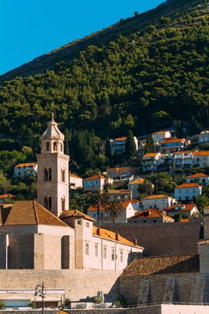 Dubrovnik Old Town, Croatia. Inside the city, views of streets and houses. Photos inside the city.の写真素材