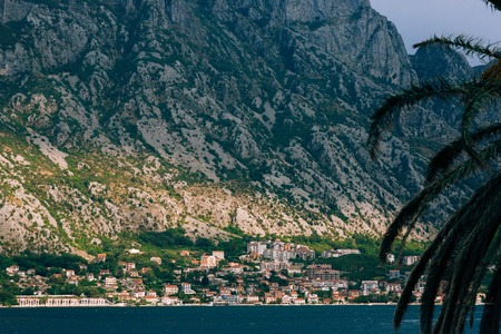 City Dobrota in the Bay of Kotor, Montenegro.の写真素材