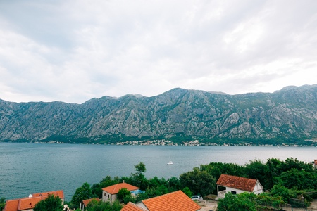 Kotor Bay in Montenegro. Mountains, canyons seaの写真素材