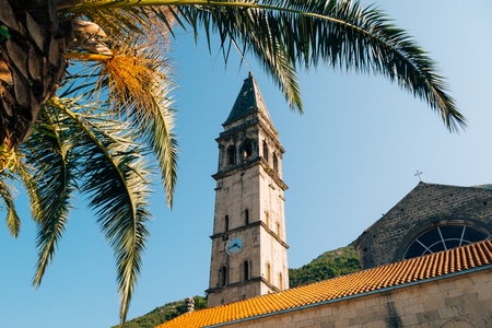 St. Nicholas Church, Old Town Perast in Montenegroの写真素材