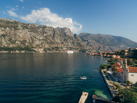Prcanj, Montenegro, view from the Church of the Nativity of the Blessed Virgin.の写真素材