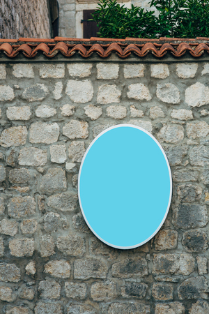 Board for inscriptions on the wall of a building in Montenegro.の写真素材