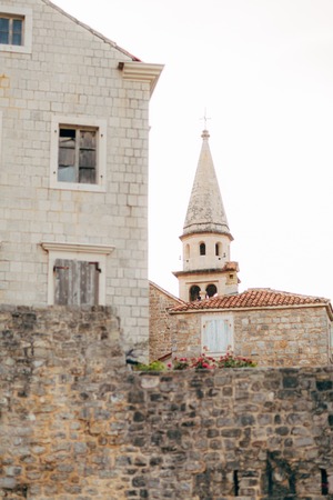 The Old Town of Budva in Montenegroの写真素材