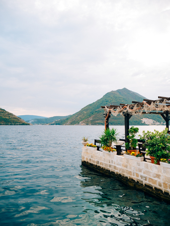 The interior of the fishing restaurant. Fish Cafe. Seafood restaurant. Sea food.の写真素材