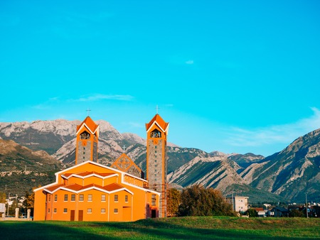 The Catholic Church in Bar in Montenegroの写真素材