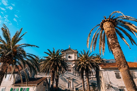 Prcanj, Montenegro The Bay of Kotor. Statues on the territory of the Church of the Nativity of the Virgin.の写真素材