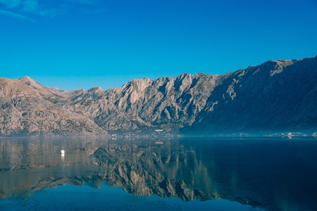 Ljuta village in the Bay of Kotor, in Montenegro.の写真素材