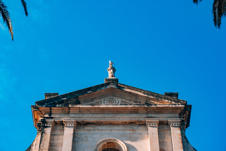 Prcanj, Montenegro The Bay of Kotor. Church of the Nativity of the Virgin.の写真素材