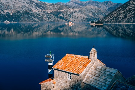 Church of Our Lady of the Angels in Donji Stoliv, Montenegro, Kotor Bay, the Balkans, the Adriatic Sea.の写真素材