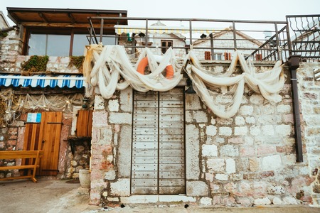 The interior of the fishing restaurant. Fish Cafe. Seafood restaurant. Sea food.の写真素材
