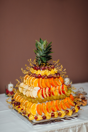 The dish in the restaurant with a sign on Weddingの写真素材