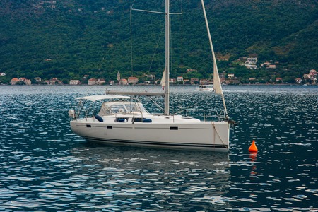 Yachts and boats in the Adriatic Sea, in Montenegro