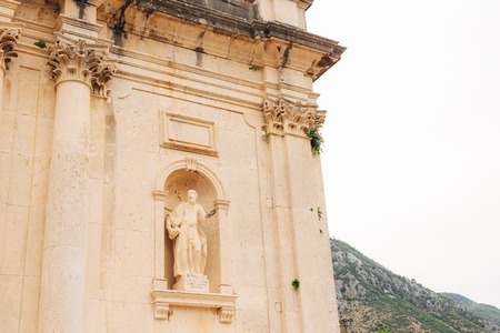 Statues on the territory of the Church of the Nativity of the Virgin in Prcan in Montenegro.の写真素材