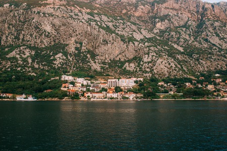 Beautiful nature mountains landscape. Kotor bay, Montenegroの写真素材