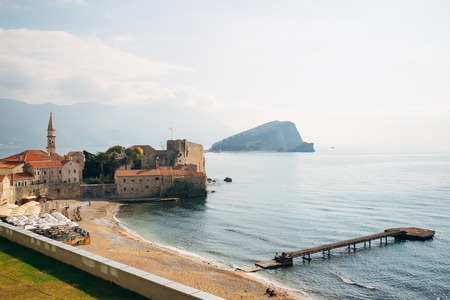 Old Town Budva in Montenegro in the summer.の写真素材