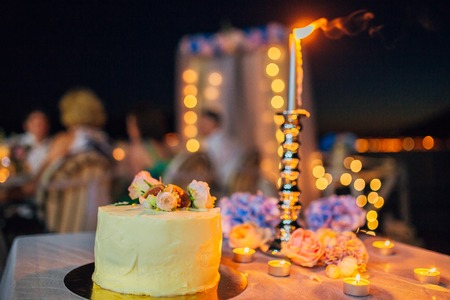 Wedding cake rustic style. Wedding in Montenegroの写真素材