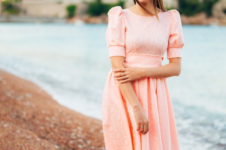 Female hands close up outdoor. Wedding in Montenegroの写真素材