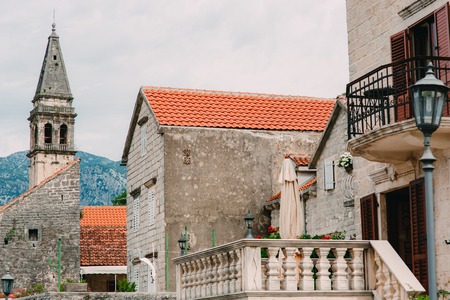 The old town of Perast on the shore of Kotor Bay, Montenegro. The ancient architecture of the...