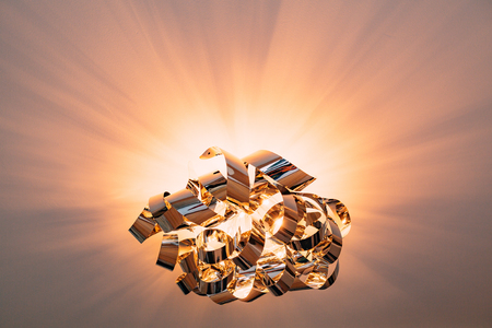 Chandelier in the apartment. A beautiful chandelier on the ceiling of the apartment.の写真素材