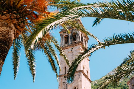 St. Nicholas Church in Perast in Montenegroの写真素材