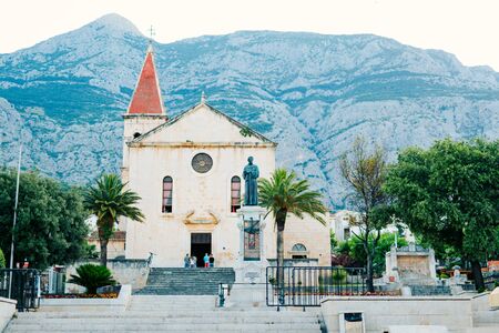 The area of the old town, the city of Makarska, Croatia.