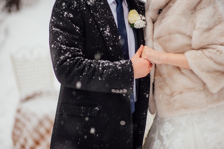 Newlyweds hug each other in Montenegro. Wedding in Montenegro.の写真素材