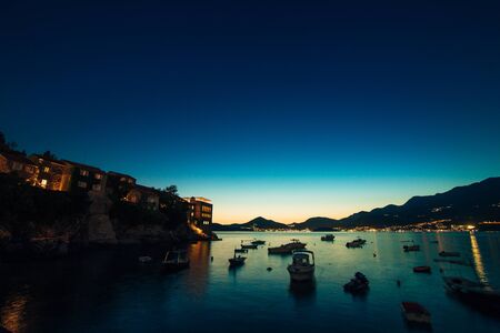 Island of Sveti Stefan in Montenegro. Panoramic shotの写真素材