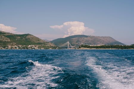 Franjo Tudjman is a cable bridge carrying the state road D8 on the western approach to Dubrovnik,...